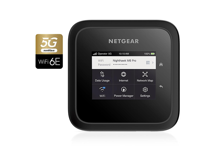 Nighthawk® M6 Pro+ 5G mmWave WiFi 6E Mobile Hotspot Router, Up to 8Gbps, Unlocked (MR6550)