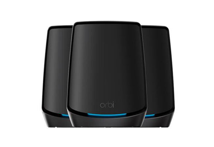 AX6000 Mesh WiFi System (RBK863SB) Orbi 860 Series Tri-Band WiFi 6 Mesh System, 6Gbps, 10 Gig Port, 3-Pack, Black, with 1-year NETGEAR Armor included