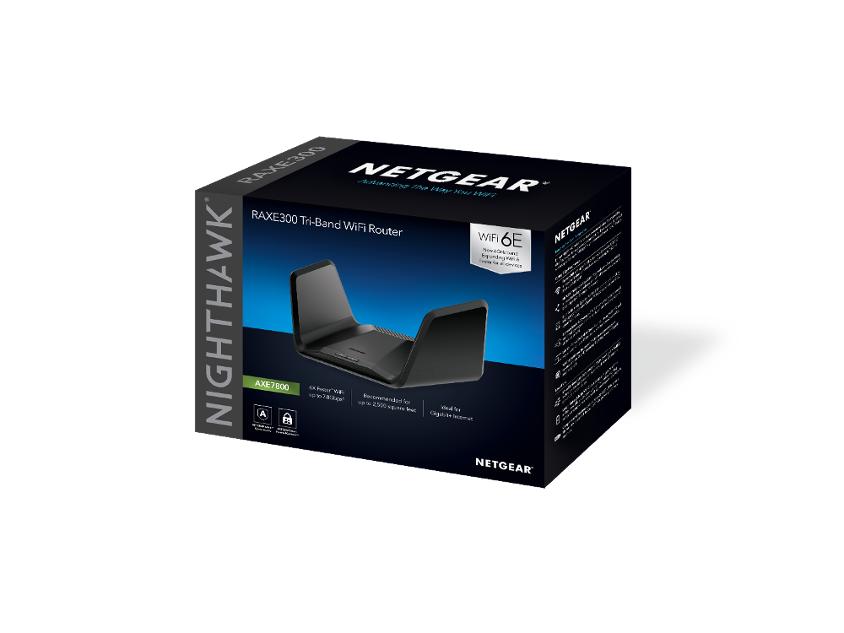AXE7800 WiFi Router (RAXE300) - Nighthawk 8-Stream Tri-Band WiFi 6E Router, 7.8Gbps