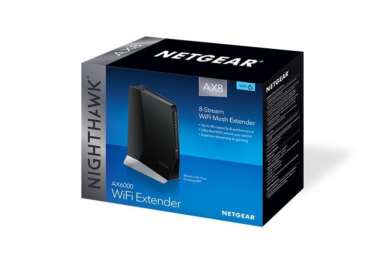AX6000 WiFi Mesh Extender (EAX80) Nighthawk® AX8 WiFi Mesh Extender, 6Gbps