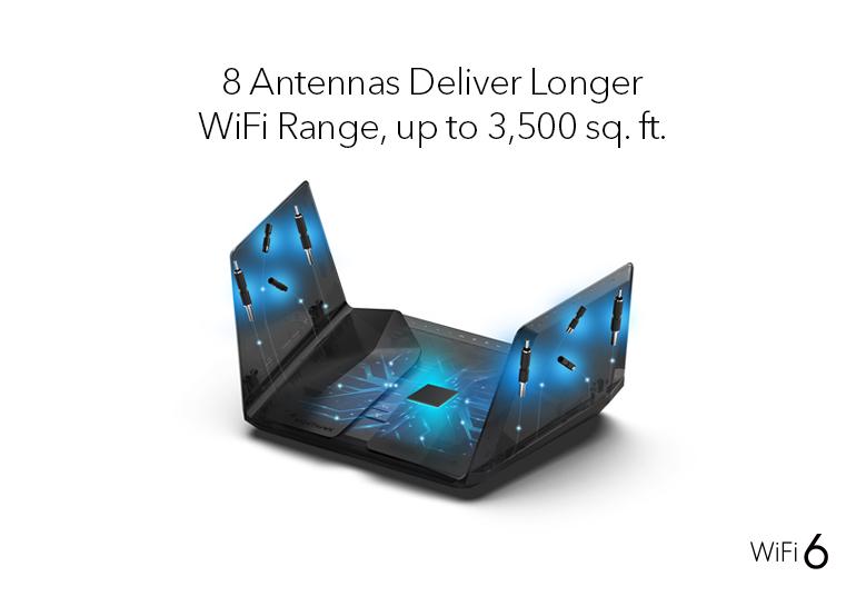 AX6000 WiFi Router (RAX120) Nighthawk 12-Stream Dual-Band WiFi 6 Router, 6Gbps