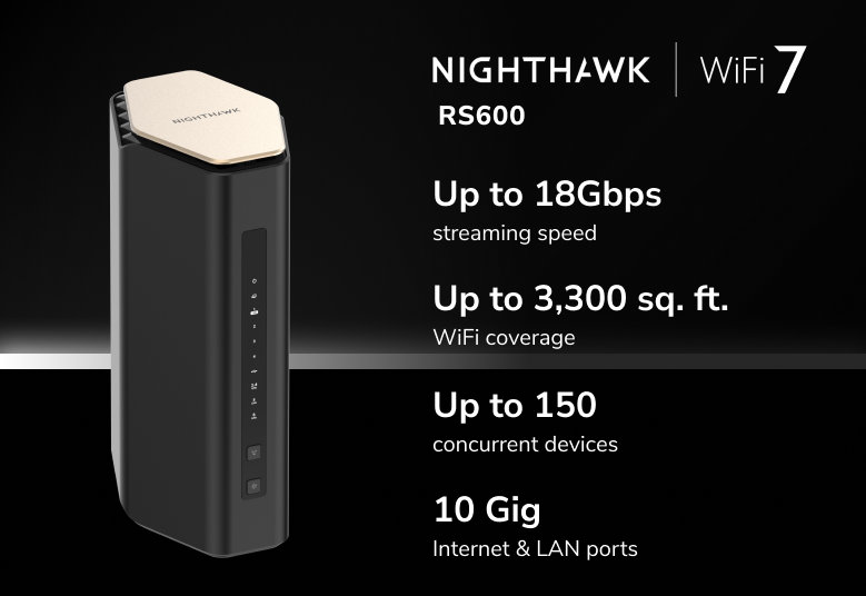 NIGHTHAWK BE18000 WiFi 7 Router (RS600)