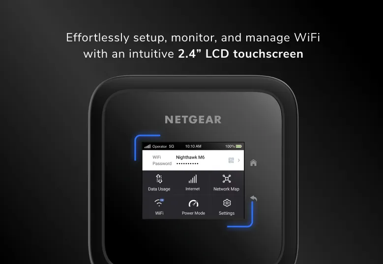 Nighthawk MR6150 M6 5G WiFi 6 Mobile Hotspot Router, Unlocked, Up to 2.5Gbps