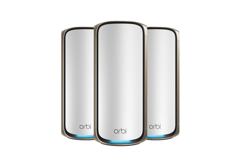 Orbi 970 Series Quad-Band WiFi 7 Mesh System, 27Gbps, 3-Pack, 1-year NETGEAR Armor included