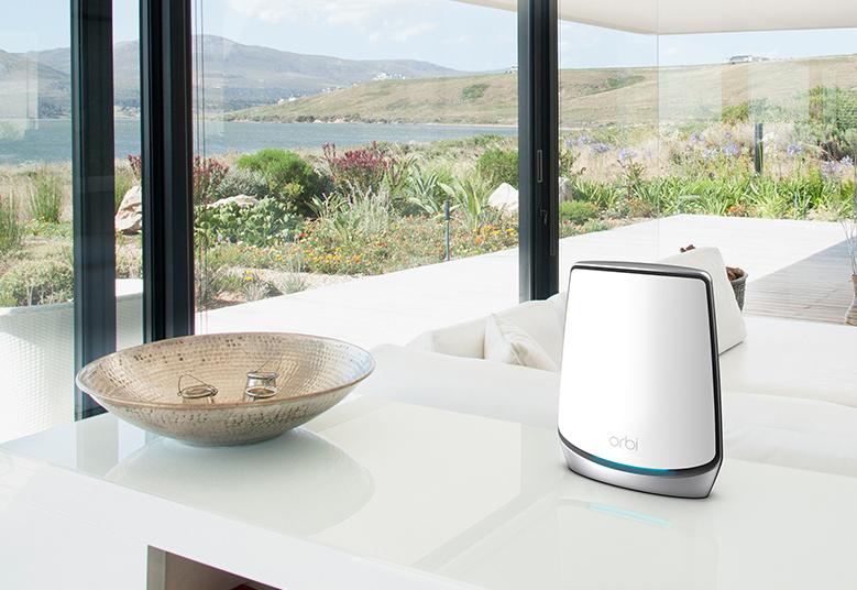 AX6000 WiFi Mesh System (RBK852) Orbi 850 Series Tri-band WiFi 6 Mesh System 6Gbps, Router + 1 Satellite