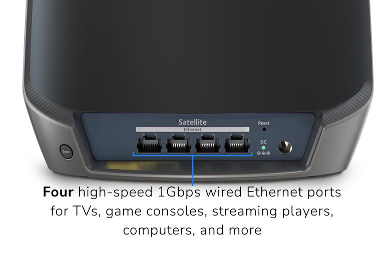 Orbi AX6000 WiFi Satellite (RBS860B) 860 Series Tri-Band WiFi 6 Mesh Add-on Satellite, 6Gbps, Black Edition